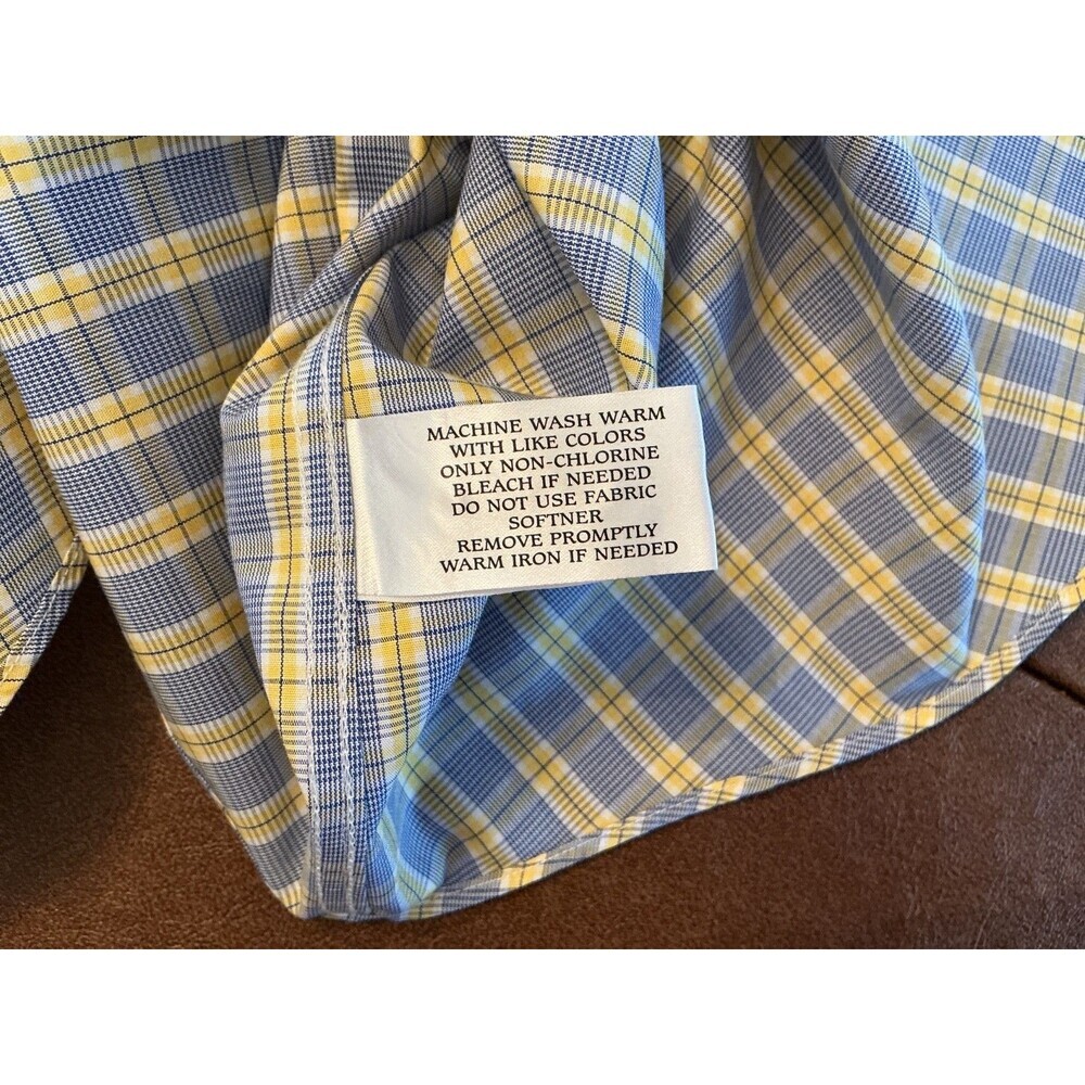 Neiman Marcus Shirt Mens 15 x 32/33 Trim Fit Long Sleeve Button Up 80's 2Ply - Picture 4 of 6